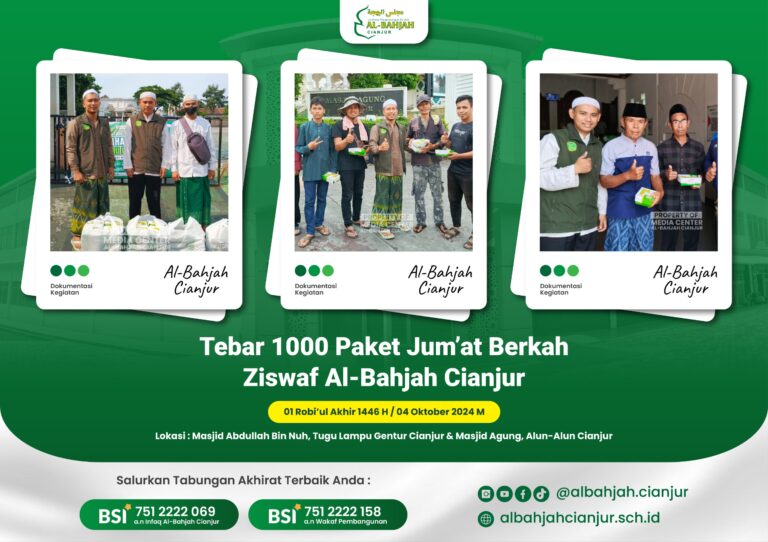 LAZ Al-Bahjah Cianjur Tebar 1000 Paket Makanan untuk Jemaah Masjid, Tenaga Kesehatan, dan Masyarakat